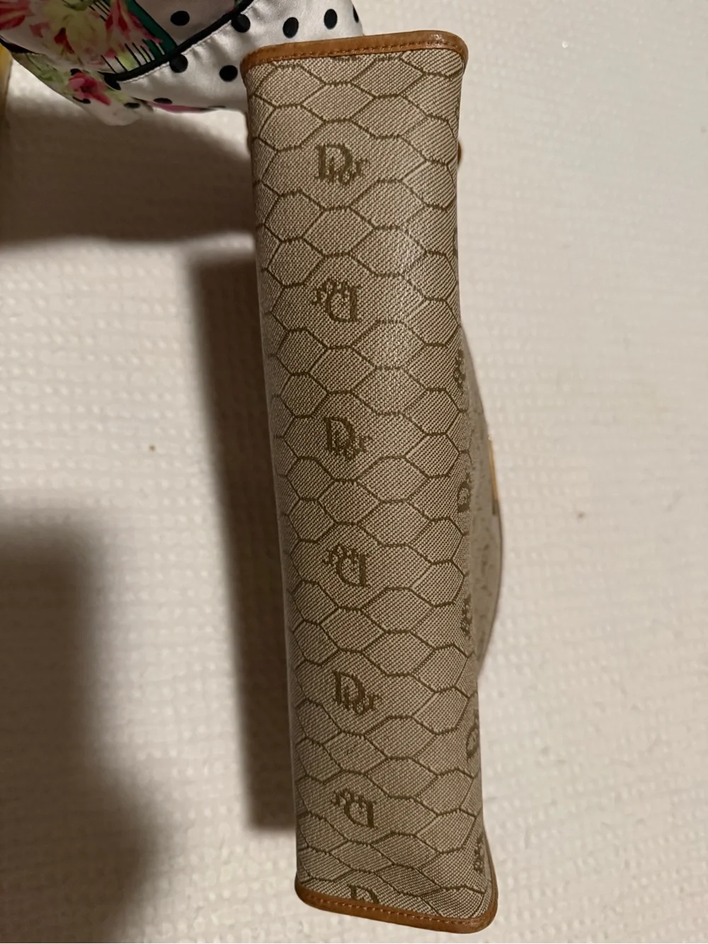 Dior Beige and Brown Monogram Canvas Clutch